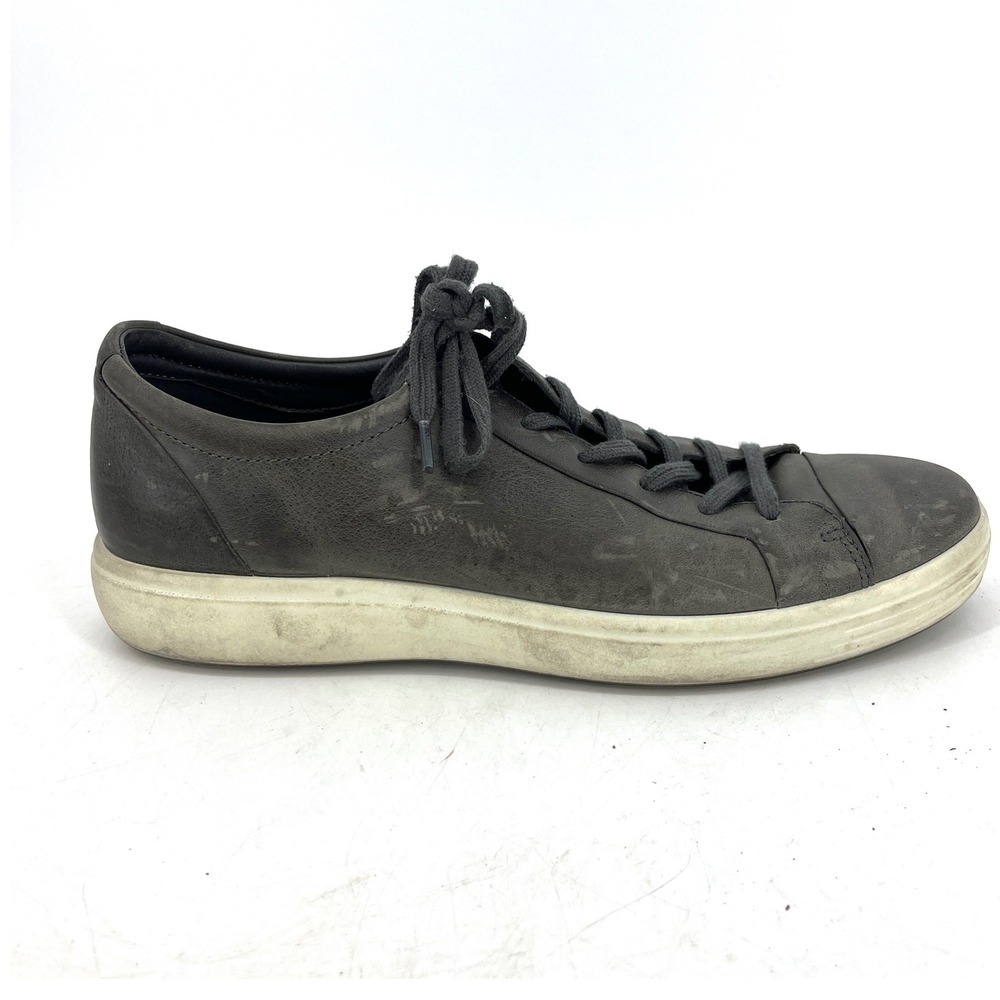 ECCO Men's Grey Leather‎ Lace Up Low Top Sneakers Size 10 10.5 US EU44